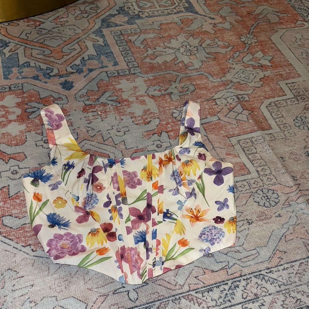 Amazon Floral Crop Top - Multicolor